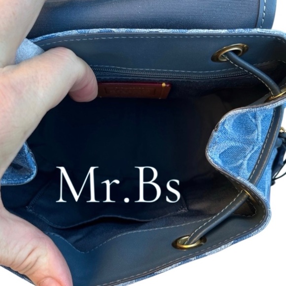 Coach Hadley Backpack In Signature Denim Purse - Picture 9 of 10